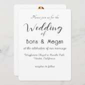 Moderne Élégant Faire-part de mariage (Devant / Derrière)