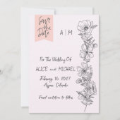 Moderne Élégant Faire-part de mariage de branches  (Devant)