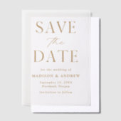 Moderne Élégant Faire-Part de Mariage Or (Compenser)