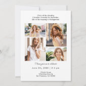 Moderne Élégant Faire-part de troisième cycle (Dos)