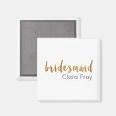 moderne elegant faux gold bridesmaid magneet (Voorkant / Achterkant)