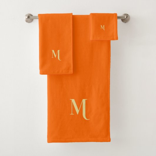 Moderne Elégant Faux Gold Monogramme Initial Orang (En situation)