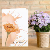 Moderne Elégant Fleur élégant Carte d'Anniversaire