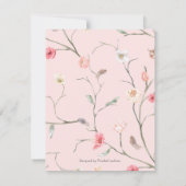 Moderne elegant floraal gepersonaliseerd bedankt (Achterkant)