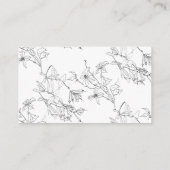 Moderne Elegant Floral Line Art Wishing carte bien (Dos)