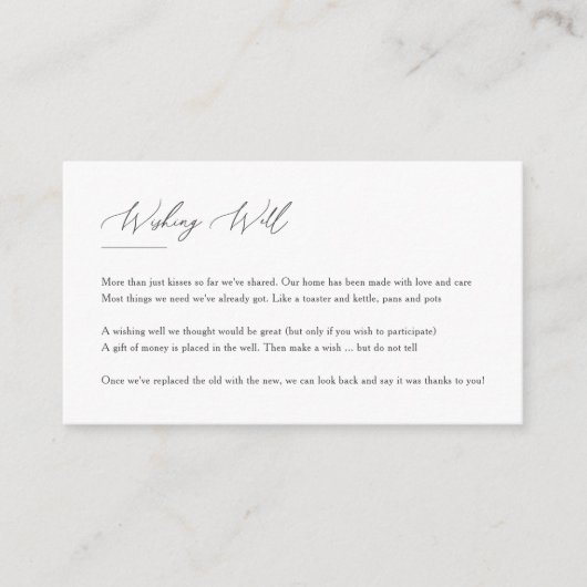 Moderne Elegant Floral Line Art Wishing carte bien (Devant)