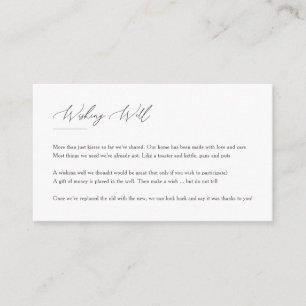 Moderne Elegant Floral Line Art Wishing carte bien