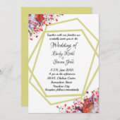 Moderne Elégant Floral Rustic Faire-part de mariag (Devant / Derrière)