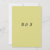 Moderne Elégant Floral Rustic Faire-part de mariag (Dos)