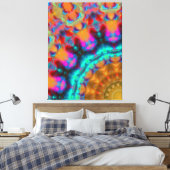 Moderne, elegant gele zwarte vormgeving canvas afd afdruk (Insitu (Slaapkamer))