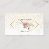 Moderne elegant, geometrisch, Lijst, Confetti, sch Visitekaartje (Voorkant)