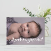 Moderne élégant Godparents proposition carte photo (Debout devant)