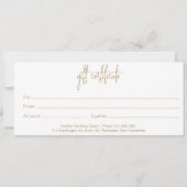 Moderne Elegant Gold Business Cadeaubon (Achterkant)