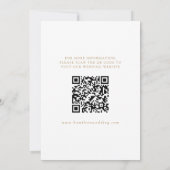 Moderne Elegant Gold QR-code Save The Date (Achterkant)