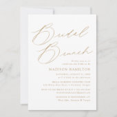 Moderne Elegant Gold Script Vrijgezellenfeest Brun Kaart (Voorkant)