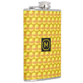 Moderne Elegant Gold Stippen en monogram Heupfles (Rechts)