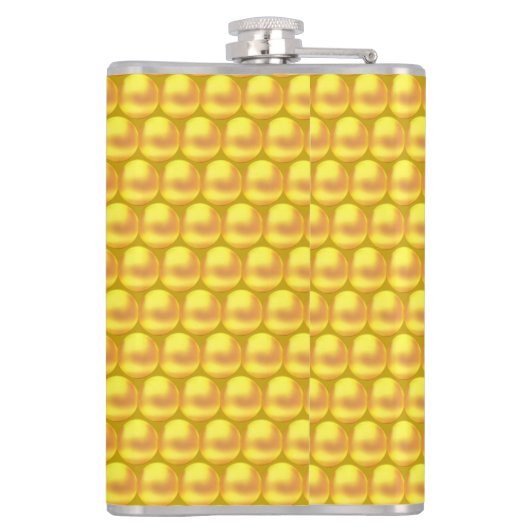 Moderne Elegant Gold Stippen en monogram Heupfles (Achterkant)