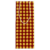 Moderne Elegant Gold-Stippen op rood Wijn Cadeautas (Achterkant)