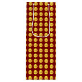 Moderne Elegant Gold-Stippen op rood Wijn Cadeautas (Voorkant)
