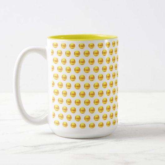 Moderne Elegant Gold-Stippen op wit Tweekleurige Koffiemok (Links)