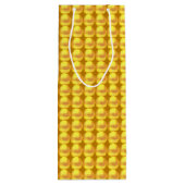 Moderne Elegant Gold Stippen Wijn Cadeautas (Achterkant)