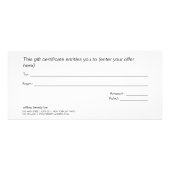 Moderne Elegant Gold Striped Spa Cadeaubon Reclamekaart (Achterkant)