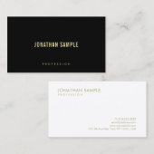 Moderne Elegant Gold Text Font Minimale Sjabloon Visitekaartje (Voorkant / Achterkant)