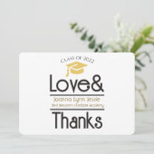 Moderne Elegant Graduation or Casquette Merci Scri (Debout devant)