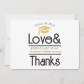 Moderne Elegant Graduation or Casquette Merci Scri (Devant)