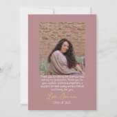 Moderne Elegant Graduation or Casquette Merci Scri (Dos)