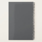 Moderne Élégant Gris Foncé Monogramme & Nom (Dos)
