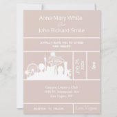 Moderne Elegant Las Vegas City Skyline invitation (Devant)