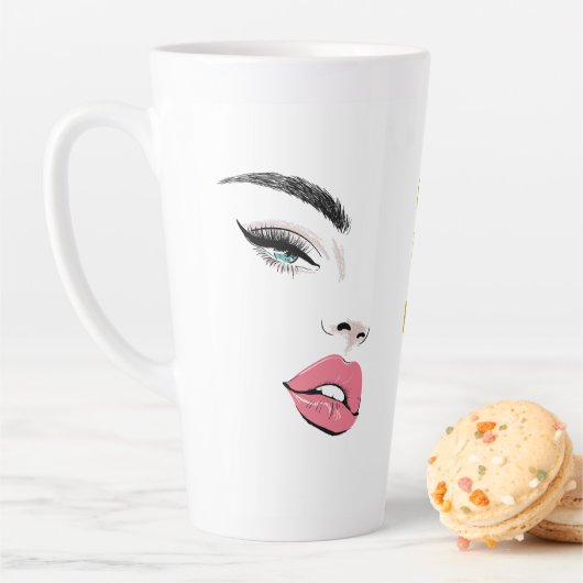 Moderne Elegant Lips Brows Latte Mok (In situ)