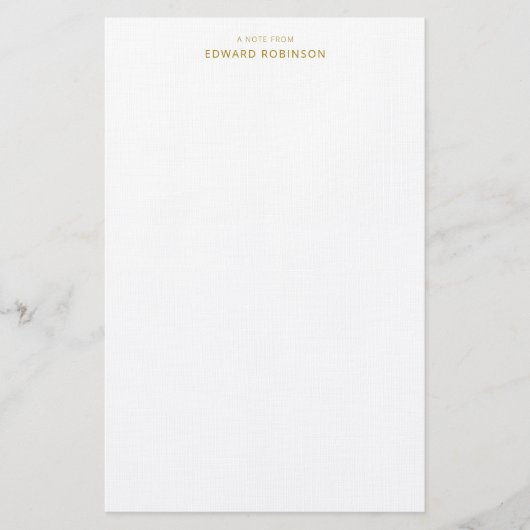 Moderne Elegant Luxe Gold Papeterie personnelle (Devant)