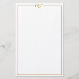 Moderne Elegant Luxe Gold Papeterie personnelle