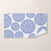 Moderne Elégant Mandala Bleu (Serviette à main)