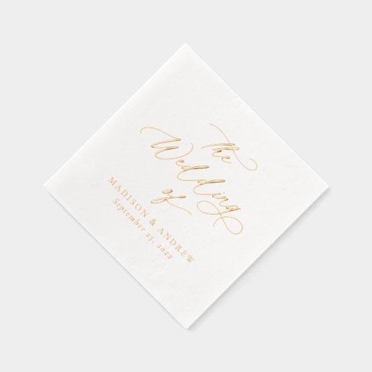 Moderne Elegant Mariage de calligraphie or (Droite)