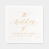 Moderne Elegant Mariage de calligraphie or (Recto)