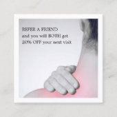 Moderne Elegant Massage Therapist Referral Kaart (Voorkant)