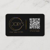 Moderne Elegant minimaliste QR Code Carte de visit (Devant)