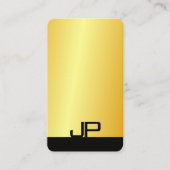 Moderne Elegant Monogram Gold Kijk Sjabloon Visitekaartje (Voorkant)