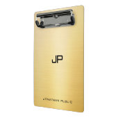 Moderne Elegant Monogram Gold ziet er uit als een  Mini Klembord (Angled2)