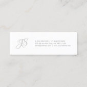 Moderne Elegant Monogram Simple Sjabloon Trendy Mini Visitekaartje (Achterkant)