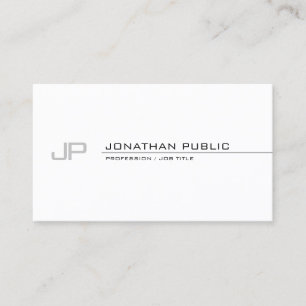 Moderne Elegant Monogram Simple Sjabloon Trendy Visitekaartje
