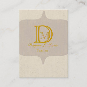 Moderne Elegant Monogram Visitekaartje