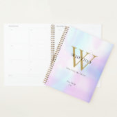 Moderne Élégant Monogramme Doré Holographique 2023 (Devant avec enveloppe)