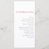 Moderne Elegant Monogramme Mariage programme de cé (Dos)