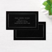 Moderne & élégant, noir & argent, billet de boisso (Bureau)