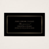 Moderne & élégant, Noir & Or, Billet de boisson gr (Devant)