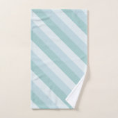 Moderne Elégant Pastel Bleu Modèle rayé (Serviette à main)
